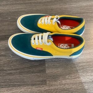 Vans Green and Yellow low tops